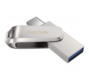 Флэш накопитель USB 128 Гб SanDisk Ultra Dual Drive Luxe USB 3.1 (silver) (213054)#1798458