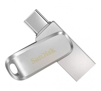 Флэш накопитель USB 128 Гб SanDisk Ultra Dual Drive Luxe USB 3.1 (silver) (213054)#1798457