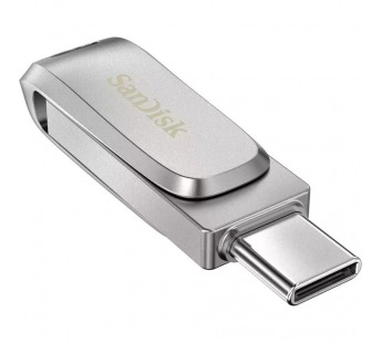Флэш накопитель USB 64 Гб SanDisk Ultra Dual Drive Luxe USB 3.1 (silver) (213055)#1798492