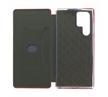 Чехол-книжка BF модельный (силикон/кожа) для Samsung Galaxy S22 Ultra красный#1803142