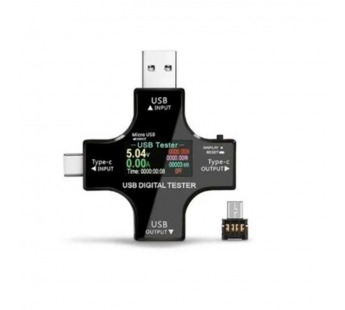 Тестер зарядного устройства многофункциональный 12 в 1 (USB - USB/Type-C/Micro)#2126438