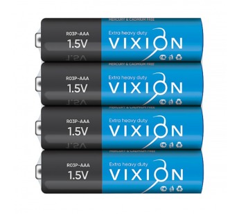 Батарейка Vixion солевая R03P - AAA (плёнка 4шт)#1802492