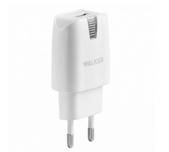 Сетевое З/У USB WALKER WH-11 1.0А 1USB (белое) [24.11], шт#1994385
