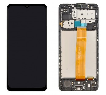 Дисплей для Samsung M127F Galaxy M12 в рамке + тачскрин (черный) 100%#1855635