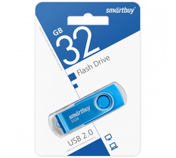 Флеш-накопитель USB 32GB Smart Buy Twist синий#1802707