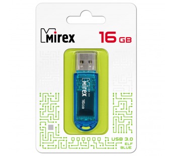 USB 3.0 Flash накопитель 16GB Mirex Elf, синий#1802448