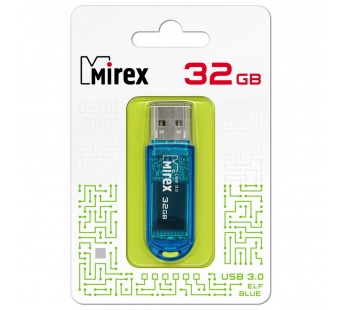 USB 3.0 Flash накопитель 32GB Mirex Elf, синий#1802451