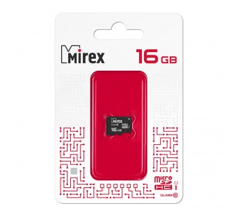 Карта памяти MicroSDHC 16GB (UHS-I, U1, class10) Mirex#1802529