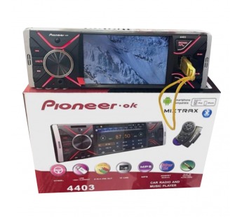 Автомагнитола Pioneeir ok 4403, Bluetooth, MP-5 с экраном, usb, aux, TF card, мультируль#1846722