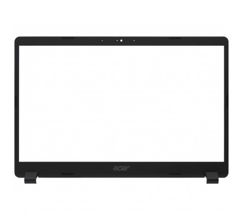 Рамка матрицы для ноутбука Acer Extensa 15 EX215-51KG черная (двойной микрофон)#2146523
