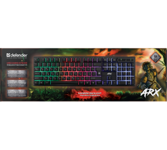 Клавиатура Defender Arx GK-196L RU,проводная игровая, радужная подсветка (1/10)#2048804