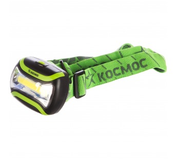 Фонарь КОСМОС светодиодный H3WCOBLED налобный , 3W COB, широкий угол освещения, 3 режима работы, 180#1803224