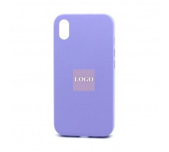 Чехол Silicone Case с лого для Apple iPhone XR (041) сиреневый#1939486