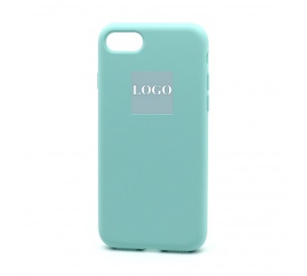 Чехол Silicone Case с лого для Apple iPhone 7/8/SE 2020 (полная защита) (044) голубой#1939487