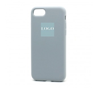 Чехол Silicone Case с лого для Apple iPhone 7/8/SE 2020 (полная защита) (026) светло серый#1939670