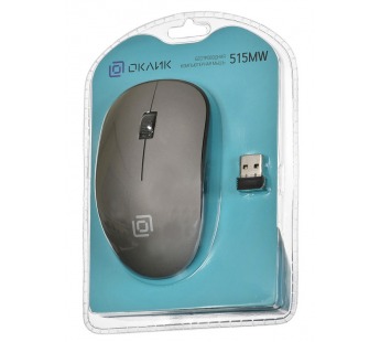 Мышь Оклик 515MW черный/серый оптическая (1000dpi) беспроводная USB для ноутбука (3but) [10.12], шт#1864309