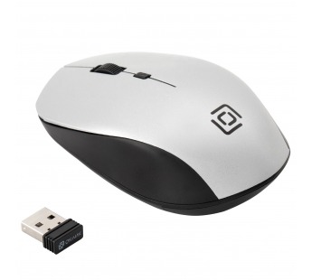 Мышь Оклик 565MW glossy черный/серебристый оптическая (1600dpi) беспроводная USB для ноутбука (4but), шт#1805098