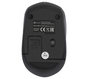 Мышь Оклик 565MW glossy черный/серебристый оптическая (1600dpi) беспроводная USB для ноутбука (4but), шт#1908595