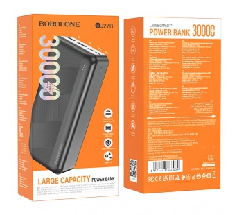 Внешний аккумулятор Borofone BJ27B 30000mAh Micro/Type-C/USB*2 (black)(213082)#1805206
