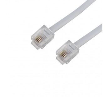 Телефонный шнур, удлинитель RJ-11(6P-4C), длина 15 метров, белый "Rexant"#2076095