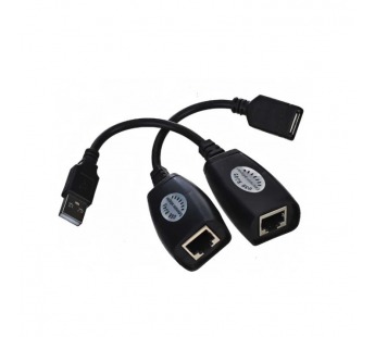 Удлинитель USB по витой паре VCOM CU824 USB-AM/AF-RJ45, до 45м, шт#2141470