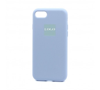 Чехол Silicone Case с лого для Apple iPhone 7/8/SE 2020 (полная защита) (005) голубой#1939568