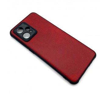Чехол Realme 9 Pro Plus (2022) Кожа Красный#1851882