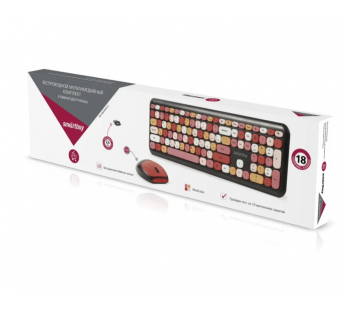 Беспроводной набор Smart Buy SBC-666395AG-K мембранная клавиатура+мышь (multicolor) (213103)#1805964
