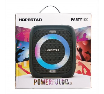 Портативная акустика Hopestar Party100 с микрофоном (black) (213257)#1928351