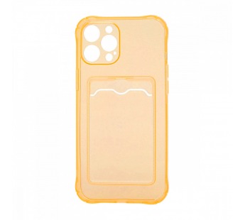 Чехол с кармашком для Apple iPhone 14 Pro/6.1 прозрачный (009) оранжевый#1809704