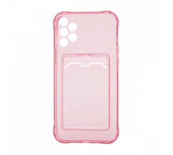 Чехол с кармашком для Samsung Galaxy A53 прозрачный (006) розовый#1809915