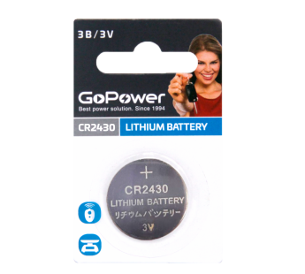 Элемент питания CR 2430 GoPower BL-1#1814486