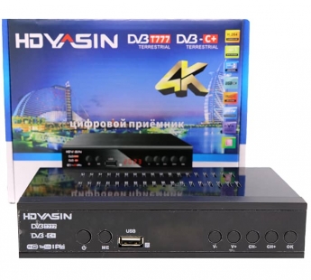                 TV приставка для цифрового телевидения DVB-T2 YASIN T777 (Wi-Fi) + HD плеер #1927507