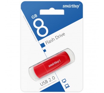 Флеш-накопитель USB 8GB Smart Buy Scout красный#1813033