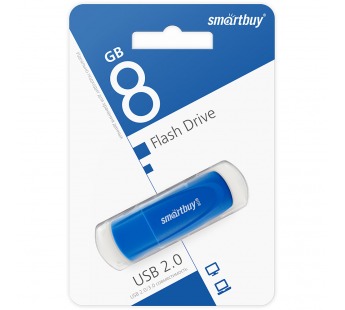 Флеш-накопитель USB 8GB Smart Buy Scout синий#1813032