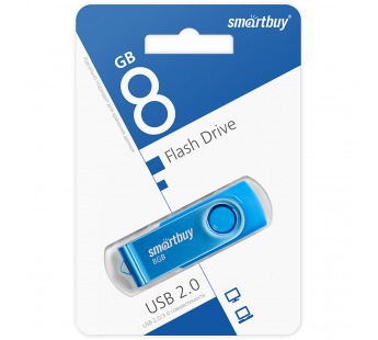 Флеш-накопитель USB 8GB Smart Buy Twist синий#1813040