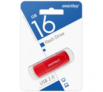 Флеш-накопитель USB 16GB Smart Buy Scout красный#1813029