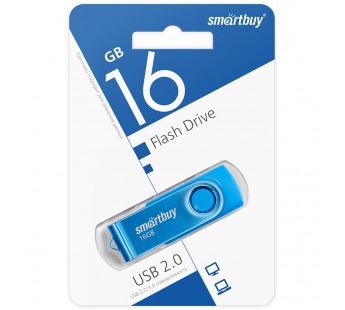Флеш-накопитель USB 16GB Smart Buy Twist синий#1813037