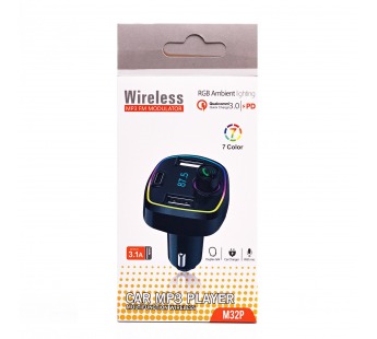 Автомобильный FM-трансмиттер M32 (black)#1815456