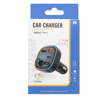 Автомобильный FM-трансмиттер P4 (black)#1815483