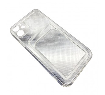 Чехол iPhone 11 Силикон Card Case с Карманом для карты Прозрачный 1.5mm#1877507