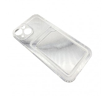 Чехол iPhone 14 Силикон Card Case с Карманом для карты Прозрачный 1.5mm#1844544