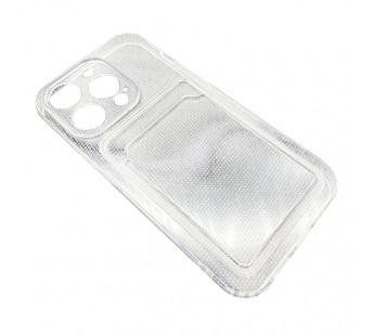 Чехол-накладка с картхолдером для Apple iPhone 14 Pro (прозрачный)#1844546