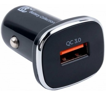 Автомобильное зарядное устройство USB BC CC12 (18W, QC3.0, 1USB) Черный#1893837
