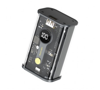 Внешний Аккумулятор (Power Bank) WK WP-333 10000 mAh (Type-C PD 20W + USB QC3.0 22.5W/LCD) Прозрачный#1813187
