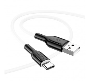 Кабель USB - Type-C Borofone BX63 Charming, 100 см 3А (black/white) (207894)#1813314