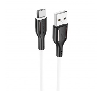 Кабель USB - Type-C Borofone BX63 Charming, 100 см 3А (black/white) (207894)#1989755