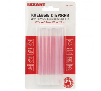 Клеевые стержни Rexant d=7 мм, L=100 мм, прозрачные (упак. 12 шт), упак#1886760
