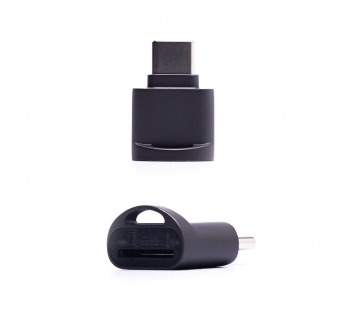 Адаптер - для чтения карт microSD, Type-C порт (black) (212903)#2043479