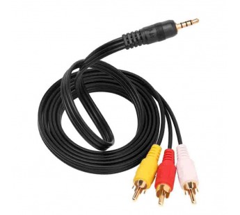 Кабель AUX на 3RCA ENERGY POWER  (черный) 3.0м#1829828